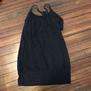 Lululemon black workout top with bra included